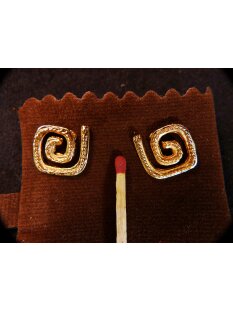 1 Paar Ohrstecker No.38 vergoldet astrologisches Motiv...