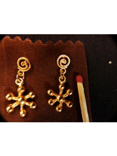 1 Paar Ohrstecker No.39 vergoldet astrologisches Motiv...