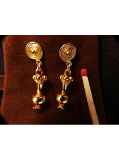 1 Paar Ohrstecker No.40 vergoldet astrologisches Motiv...