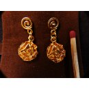 1 Paar Ohrstecker No.41 vergoldet astrologisches Motiv Goldmuseum Bogota 10-12 mm