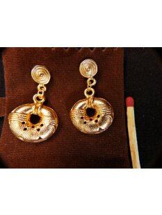 1 Paar Ohrstecker No.43 vergoldet astrologisches Motiv...