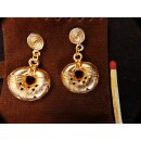 1 Paar Ohrstecker No.43 vergoldet astrologisches Motiv Goldmuseum Bogota 10-12 mm