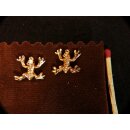 1 Paar Ohrstecker No.55 vergoldet astrologisches Motiv Goldmuseum Bogota 10-12 mm