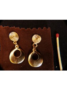 1 Paar Ohrstecker No.57 vergoldet astrologisches Motiv...