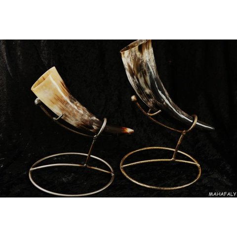 eleganter Tischst&auml;nder f&uuml;r Horn Nirostastahl pulverlackiert made in Germany