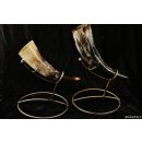 eleganter Tischst&auml;nder f&uuml;r Horn Nirostastahl pulverlackiert made in Germany