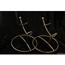 eleganter Tischst&auml;nder f&uuml;r Horn Nirostastahl pulverlackiert made in Germany