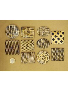 Horn Knopf. 60 mm gebrannt VE 5 St&uuml;ck