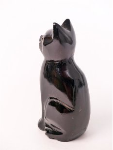Hornfigur Katze = Code B schwarz 6,5 cm