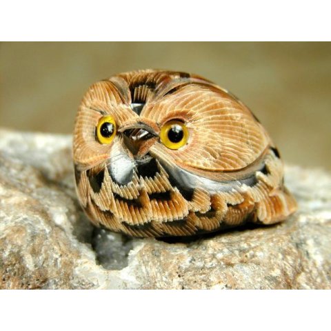 Hornfigur Schleiereule. sitzend = Code A 4 cm