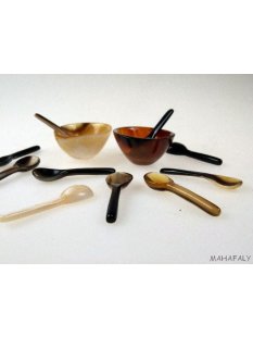 Horn Salzl&ouml;ffel Mini 4 oder 6 cm 1 St&uuml;ck Code X