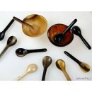 Horn Salzl&ouml;ffel Mini 4 oder 6 cm 1 St&uuml;ck Code X