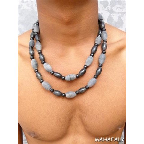 Hornkette Hafaliana 62 cm Naturschmuck Ethno BIO &Ouml;KO - 50 % reduziert