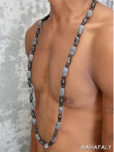 Hornkette Hafaliana 62 cm Naturschmuck Ethno BIO &Ouml;KO - 50 % reduziert