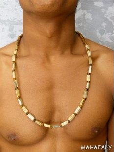 Hornkette Hiaja braun 70 cm - 50% reduziert