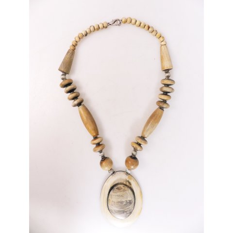 Hornkette Hajarivo Ethno gebrannt 53 cm - 30% reduziert