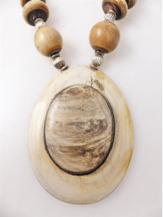 Hornkette Hajarivo Ethno gebrannt 53 cm - 30% reduziert