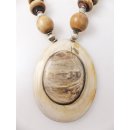 Hornkette Hajarivo Ethno gebrannt 53 cm - 30% reduziert