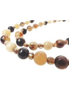 Hornkette Konstatin naturbraun polierte Horn- und...