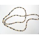 Hornkette Konstatin naturbraun polierte Horn- und Permuttperlen 180 cm = Code T