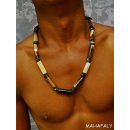 Hornkette Hanitra natur gemasert poliert 60 cm = Code H