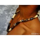 Hornkette Hanitra natur gemasert poliert 60 cm = Code H