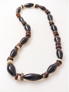 Hornkette Hanitrala gemasert poliert  60 cm - 50 % reduziert