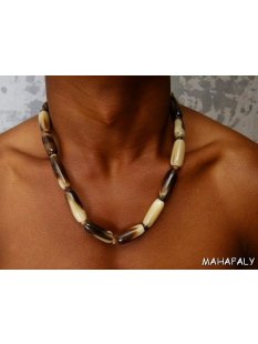 Hornkette Hanta gemasert poliert 55 cm - 50 %