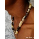 Hornkette Hanta gemasert poliert 55 cm - 50 %