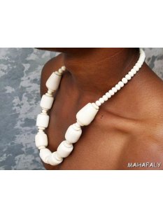 echt Natur Knochenkette  Kakeoma BIO &Ouml;KO 55 cm  - 80...