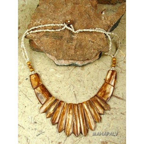 Knochenkette Kassian braun - 80 % = Code G