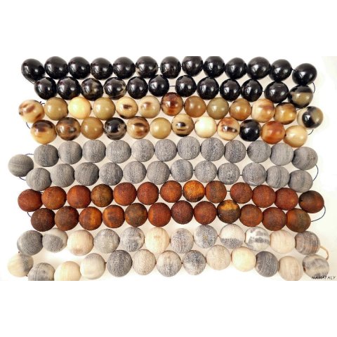 Hornperlen D: 20 mm 25 St. im 50 cm Strang