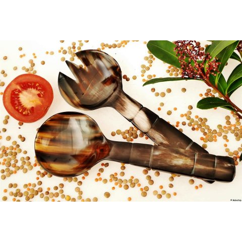 Horn Salatbesteck. Sylvia 25 cm =  Code E