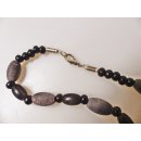 Hornkette Kostanze schwarz und grau 100 cmNaturschmuck Ethno BIO &Ouml;KO - 50 % reduziert