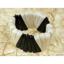 Horn Armband Hobeatrice schwarz und wei&szlig;  40 mm = Code F