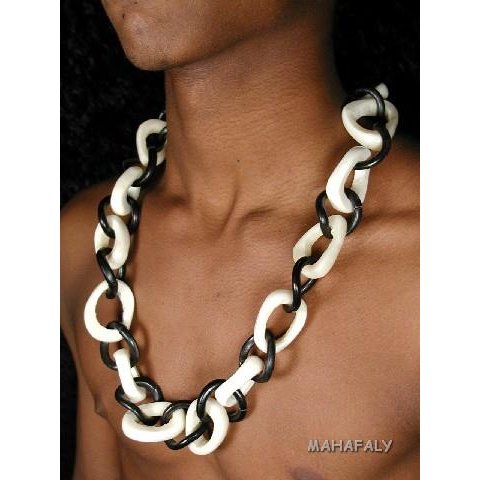 Horn + Knochen Gliederkette Ganimete 65 cm = Code G