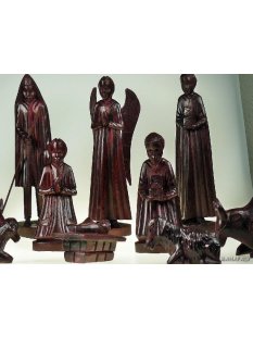 Krippe 12 teilig echtes Rosenholz Ebenholz  25 cm, Rarit&auml;t !!