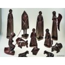 Krippe 12 teilig echtes Rosenholz Ebenholz  25 cm, Rarit&auml;t !!