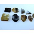Hornplatten 15 mm in 8 Formen flache Platte Oberfl&auml;che poliert