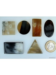 Hornplatten 25 mm in 5 Formen poliert