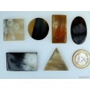 Hornplatten 25 mm in 5 Formen poliert