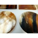 Hornplatten 60 mm in 5 Formen  poliert / antik / matt