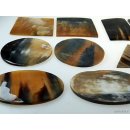 Hornplatten 80 mm in 5 Formen  poliert / antik / matt