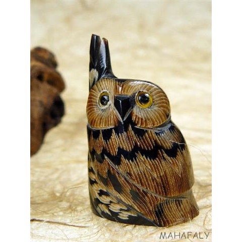 Hornfigur Schleiereule. an Baum = Code A  3,5 cm