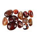 1 kg Handst&uuml;cken Handschmeichler Trommelstein Madagaskar Karneol rot poliert