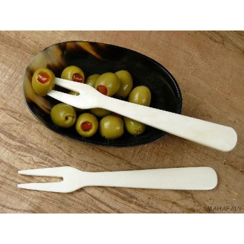 Knochen Gabel. Cocktailgabel 13 cm