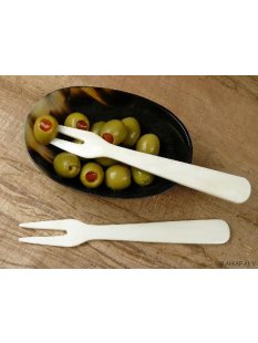 Knochen Gabel. Cocktailgabel 13 cm