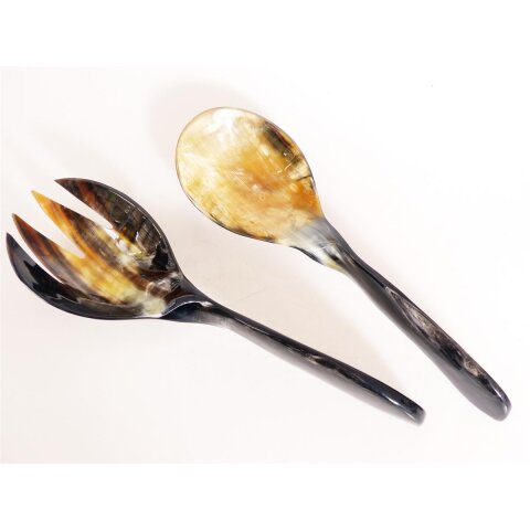 Horn Salatbesteck Afrika 26 cm = Code H