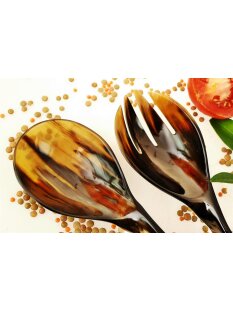 Horn Salatbesteck Afrika 26 cm = Code H