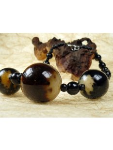 Hornkette Hantuhara gemasert poliert 55 cm = Code L